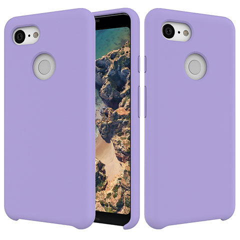 Custodia Silicone Ultra Sottile Morbida 360 Gradi Cover per Google Pixel 3 Viola