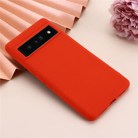 Custodia Silicone Ultra Sottile Morbida 360 Gradi Cover per Google Pixel 7 Pro 5G Rosso