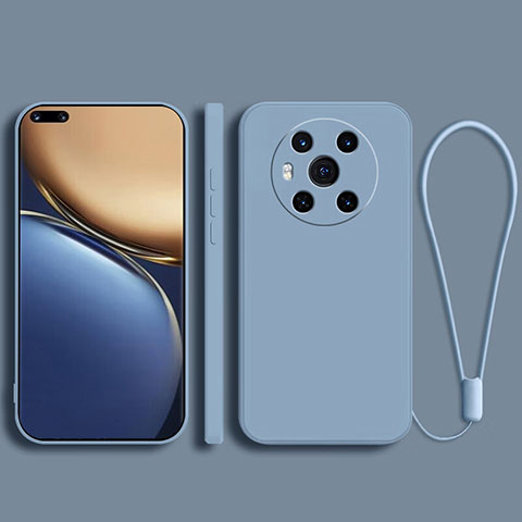 Custodia Silicone Ultra Sottile Morbida 360 Gradi Cover per Huawei Honor Magic3 5G Grigio Lavanda