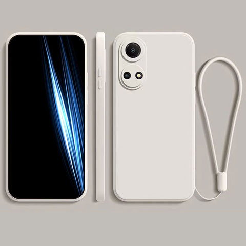 Custodia Silicone Ultra Sottile Morbida 360 Gradi Cover per Huawei Honor X7 Bianco