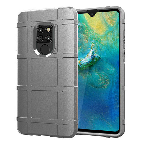 Custodia Silicone Ultra Sottile Morbida 360 Gradi Cover per Huawei Mate 20 Argento