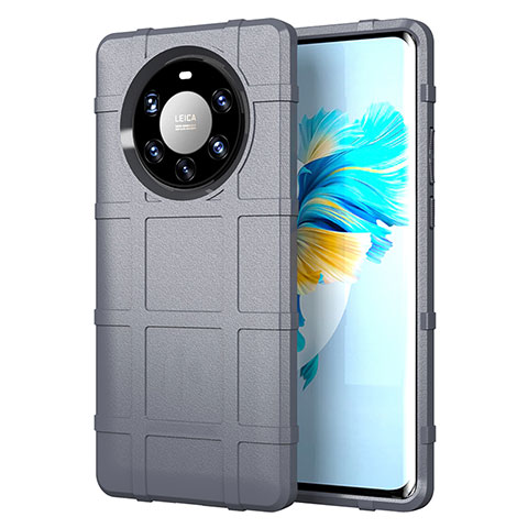 Custodia Silicone Ultra Sottile Morbida 360 Gradi Cover per Huawei Mate 40 Pro+ Plus Grigio