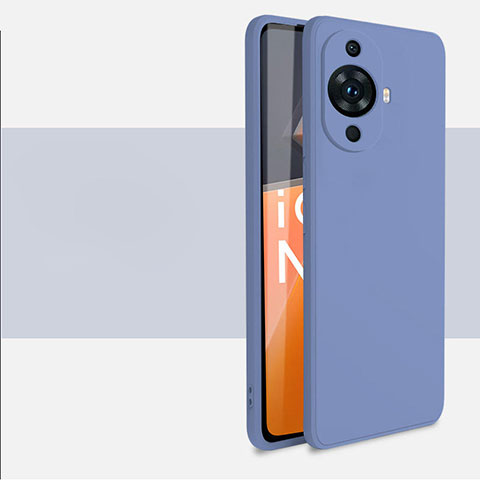 Custodia Silicone Ultra Sottile Morbida 360 Gradi Cover per Huawei Nova 11 Ultra Grigio Lavanda