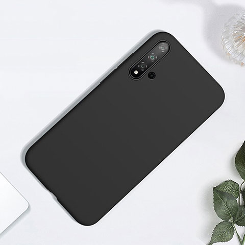 Custodia Silicone Ultra Sottile Morbida 360 Gradi Cover per Huawei Nova 5 Nero