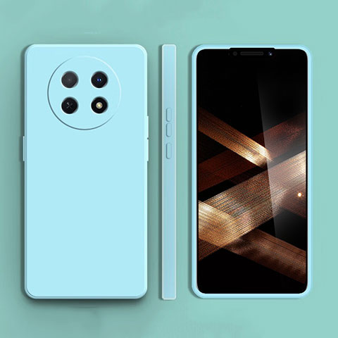 Custodia Silicone Ultra Sottile Morbida 360 Gradi Cover per Huawei Nova Y91 Ciano