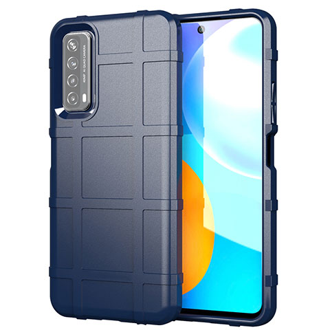 Custodia Silicone Ultra Sottile Morbida 360 Gradi Cover per Huawei P Smart (2021) Blu