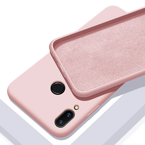 Custodia Silicone Ultra Sottile Morbida 360 Gradi Cover per Huawei P Smart+ Plus Oro Rosa