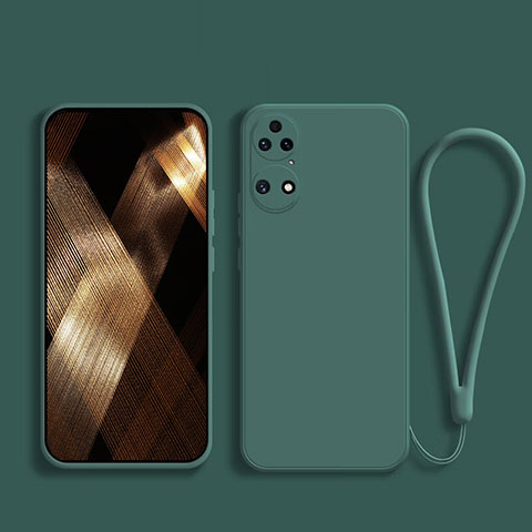 Custodia Silicone Ultra Sottile Morbida 360 Gradi Cover per Huawei P50 Verde Notte