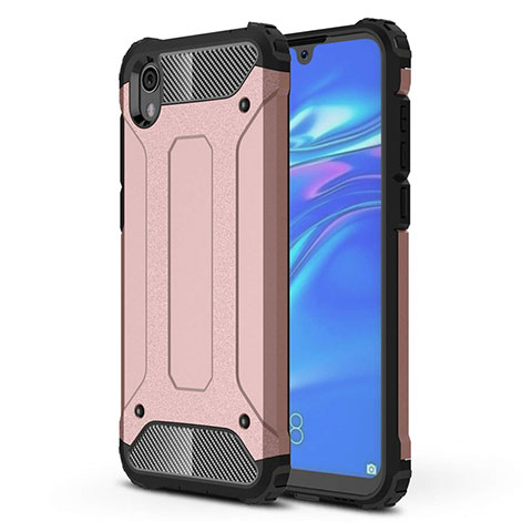 Custodia Silicone Ultra Sottile Morbida 360 Gradi Cover per Huawei Y5 (2019) Oro Rosa