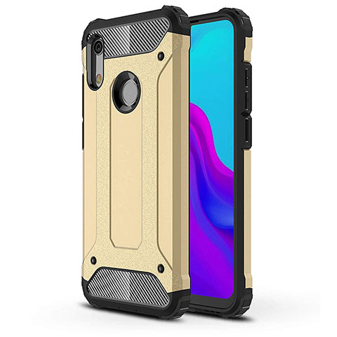 Custodia Silicone Ultra Sottile Morbida 360 Gradi Cover per Huawei Y6 Prime (2019) Oro