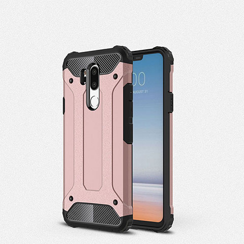 Custodia Silicone Ultra Sottile Morbida 360 Gradi Cover per LG G7 Oro Rosa