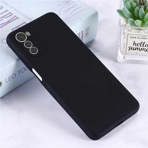 Custodia Silicone Ultra Sottile Morbida 360 Gradi Cover per Motorola Moto E32s Nero