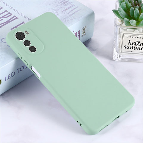 Custodia Silicone Ultra Sottile Morbida 360 Gradi Cover per Motorola Moto E32s Verde