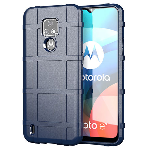 Custodia Silicone Ultra Sottile Morbida 360 Gradi Cover per Motorola Moto E7 (2020) Blu