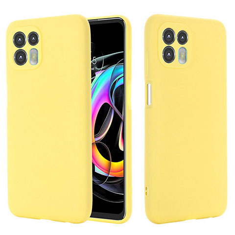 Custodia Silicone Ultra Sottile Morbida 360 Gradi Cover per Motorola Moto Edge 20 Lite 5G Giallo