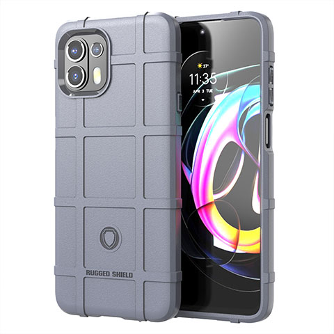 Custodia Silicone Ultra Sottile Morbida 360 Gradi Cover per Motorola Moto Edge 20 Lite 5G Grigio