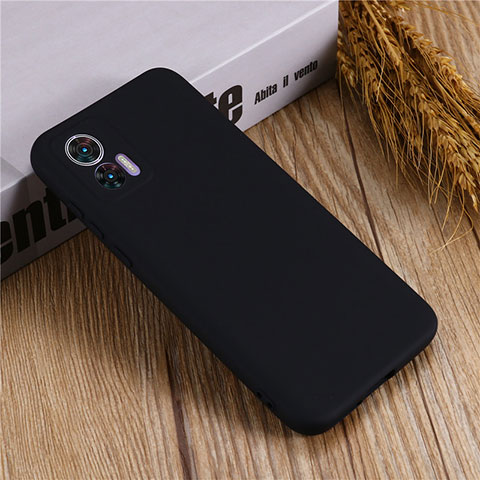 Custodia Silicone Ultra Sottile Morbida 360 Gradi Cover per Motorola Moto Edge 30 Lite 5G Nero