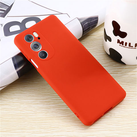 Custodia Silicone Ultra Sottile Morbida 360 Gradi Cover per Motorola Moto Edge 30 Pro 5G Rosso