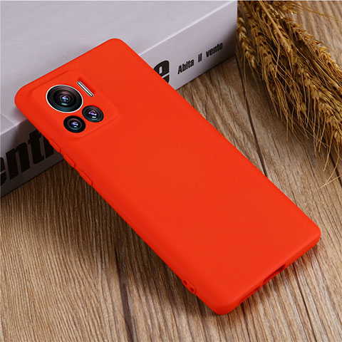 Custodia Silicone Ultra Sottile Morbida 360 Gradi Cover per Motorola Moto Edge 30 Ultra 5G Rosso