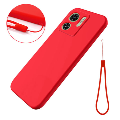 Custodia Silicone Ultra Sottile Morbida 360 Gradi Cover per Motorola Moto Edge 40 5G Rosso