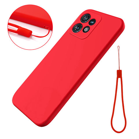 Custodia Silicone Ultra Sottile Morbida 360 Gradi Cover per Motorola Moto Edge Plus (2023) 5G Rosso