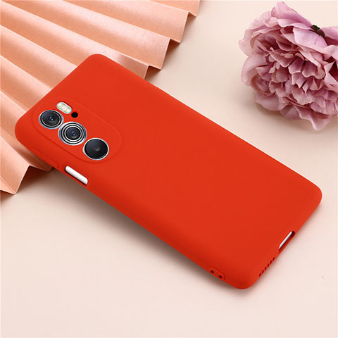 Custodia Silicone Ultra Sottile Morbida 360 Gradi Cover per Motorola Moto Edge X30 5G Rosso