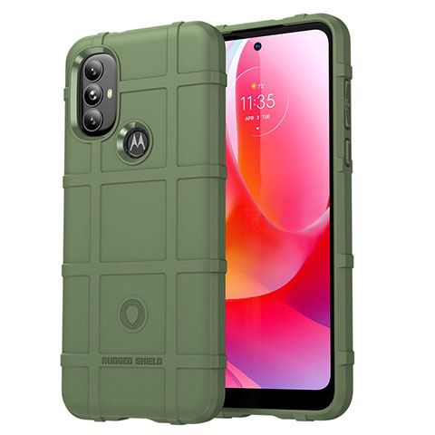 Custodia Silicone Ultra Sottile Morbida 360 Gradi Cover per Motorola Moto G Play (2023) Verde