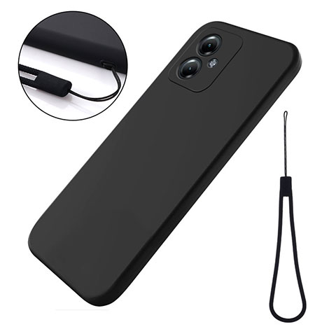 Custodia Silicone Ultra Sottile Morbida 360 Gradi Cover per Motorola Moto G54 5G Nero