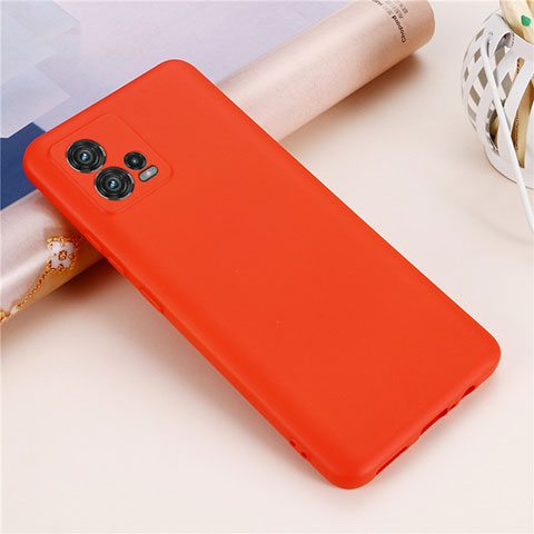 Custodia Silicone Ultra Sottile Morbida 360 Gradi Cover per Motorola Moto G72 Rosso