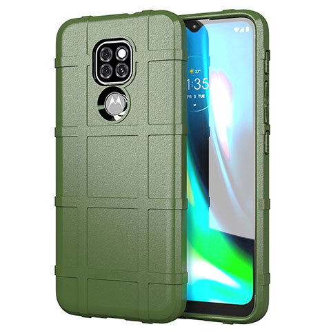 Custodia Silicone Ultra Sottile Morbida 360 Gradi Cover per Motorola Moto G9 Play Verde