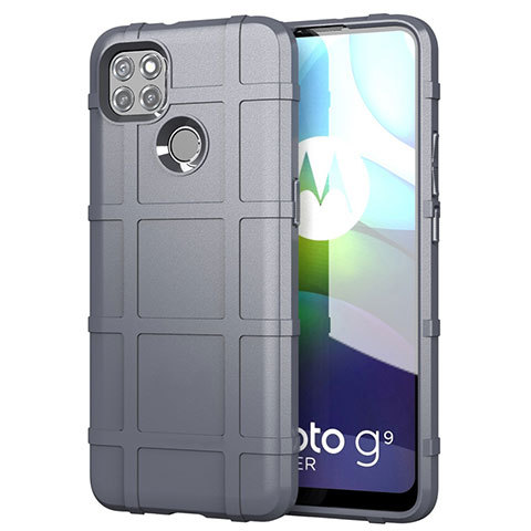 Custodia Silicone Ultra Sottile Morbida 360 Gradi Cover per Motorola Moto G9 Power Grigio