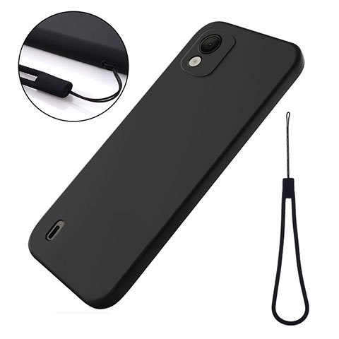 Custodia Silicone Ultra Sottile Morbida 360 Gradi Cover per Nokia C110 Nero