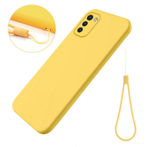 Custodia Silicone Ultra Sottile Morbida 360 Gradi Cover per Nokia G11 Giallo