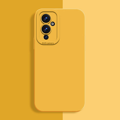 Custodia Silicone Ultra Sottile Morbida 360 Gradi Cover per OnePlus 9 5G Giallo