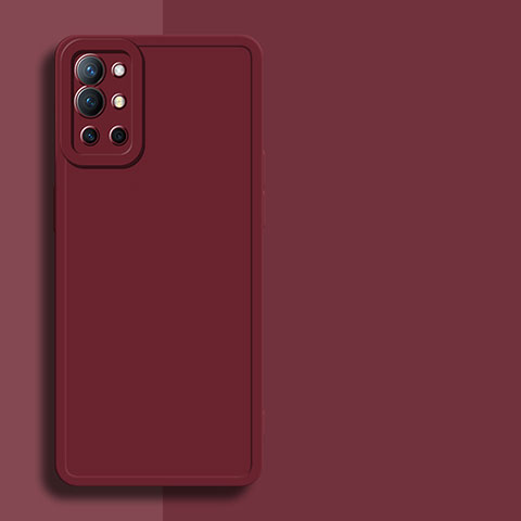 Custodia Silicone Ultra Sottile Morbida 360 Gradi Cover per OnePlus 9R 5G Rosso Rosa