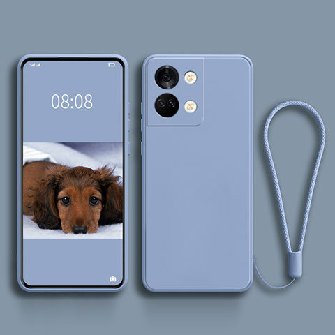 Custodia Silicone Ultra Sottile Morbida 360 Gradi Cover per OnePlus Ace 2V 5G Grigio Lavanda