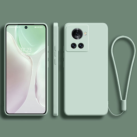 Custodia Silicone Ultra Sottile Morbida 360 Gradi Cover per OnePlus Ace 5G Verde Pastello