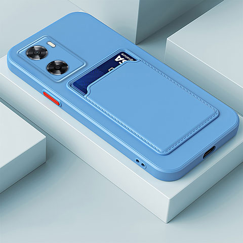 Custodia Silicone Ultra Sottile Morbida 360 Gradi Cover per OnePlus Nord N20 SE Cielo Blu