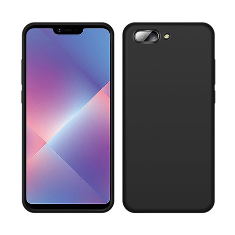 Custodia Silicone Ultra Sottile Morbida 360 Gradi Cover per Oppo A12e Nero