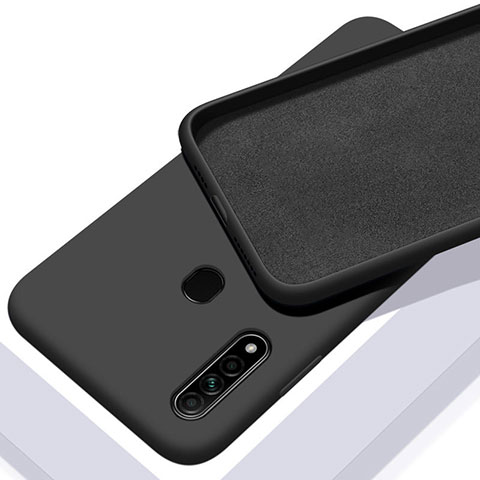 Custodia Silicone Ultra Sottile Morbida 360 Gradi Cover per Oppo A31 Nero