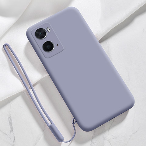 Custodia Silicone Ultra Sottile Morbida 360 Gradi Cover per Oppo A36 Grigio Lavanda