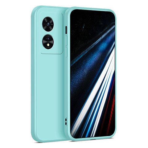 Custodia Silicone Ultra Sottile Morbida 360 Gradi Cover per Oppo A38 Ciano