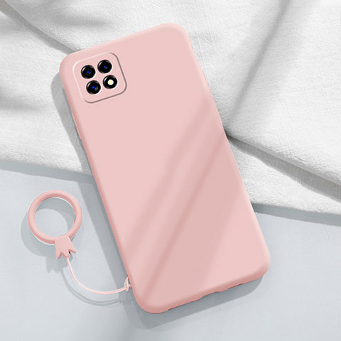 Custodia Silicone Ultra Sottile Morbida 360 Gradi Cover per Oppo A53 5G Rosa