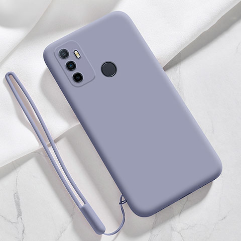 Custodia Silicone Ultra Sottile Morbida 360 Gradi Cover per Oppo A53 Grigio Lavanda