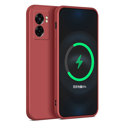 Custodia Silicone Ultra Sottile Morbida 360 Gradi Cover per Oppo A56S 5G Rosso