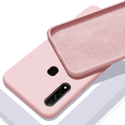 Custodia Silicone Ultra Sottile Morbida 360 Gradi Cover per Oppo A8 Rosa