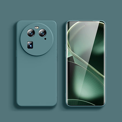 Custodia Silicone Ultra Sottile Morbida 360 Gradi Cover per Oppo Find X6 Pro 5G Verde Notte