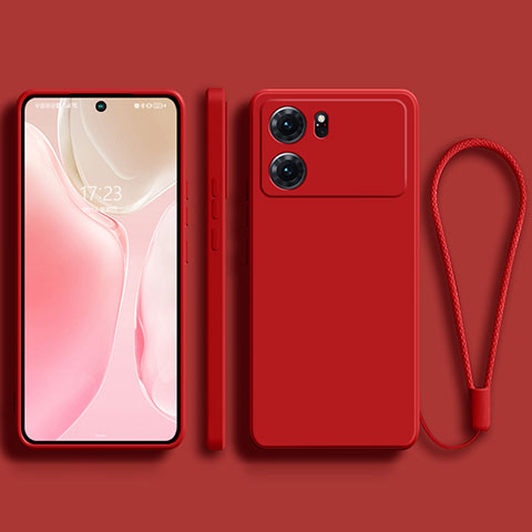 Custodia Silicone Ultra Sottile Morbida 360 Gradi Cover per Oppo K10 5G Rosso