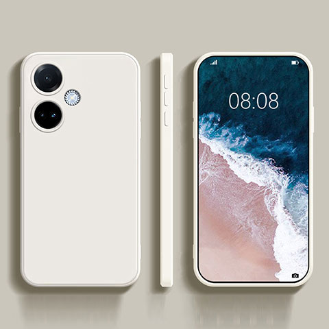 Custodia Silicone Ultra Sottile Morbida 360 Gradi Cover per Oppo K11 5G Bianco