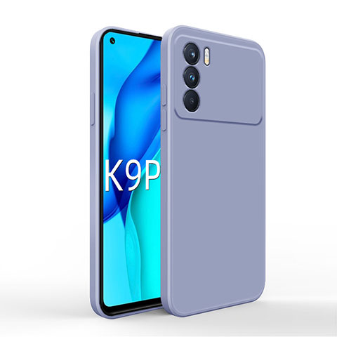 Custodia Silicone Ultra Sottile Morbida 360 Gradi Cover per Oppo K9 Pro 5G Grigio Lavanda